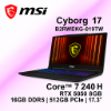圖片 ⭐️MSI Cyborg 17 B2RWEKG-019TW 微星輕薄戰鬥電競筆電/Core 7-240H/RTX5050 8G/16GB DDR5/512GB PCIe/17.3吋 FHD 144Hz/W11/四區RGB鍵盤背光⭐️