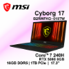 圖片 MSI Cyborg 17 B2RWFKG-018TW 微星輕薄戰鬥電競筆電/Core 7-240H/RTX5060 8G/16GB DDR5/1TB PCIe/17.3吋 FHD 144Hz/W11/四區RGB鍵盤背光🎈送保護套/滑鼠墊/鍵盤膜🎈
