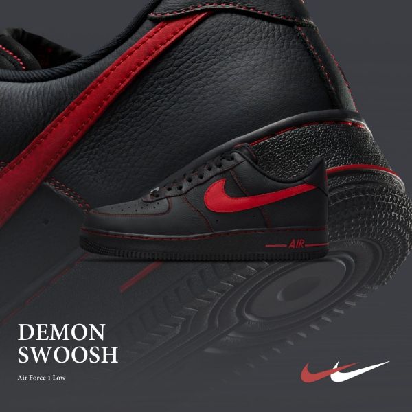 NICEDAY 代購 Nike Air Force 1 Low '07 LV8 Bred 荔枝皮 黑紅 紅 紅勾 男鞋 縫線 HQ2037-005