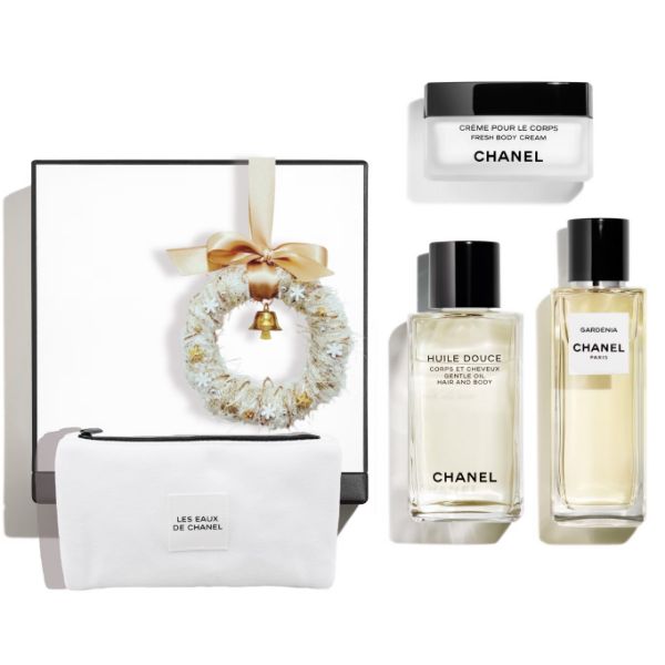 圖片 CHANEL 香奈兒香氛 LES EXCLUSIFS 梔子花 精品香氛化妝包禮盒 香水/身體油/身體乳- 精選聖誕禮盒/專櫃緞帶包裝