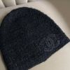 圖片 Chanel 26c 黑色刺繡銀線針織毛帽