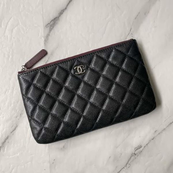 圖片 Chanel 黑銀荔枝一字拉手包