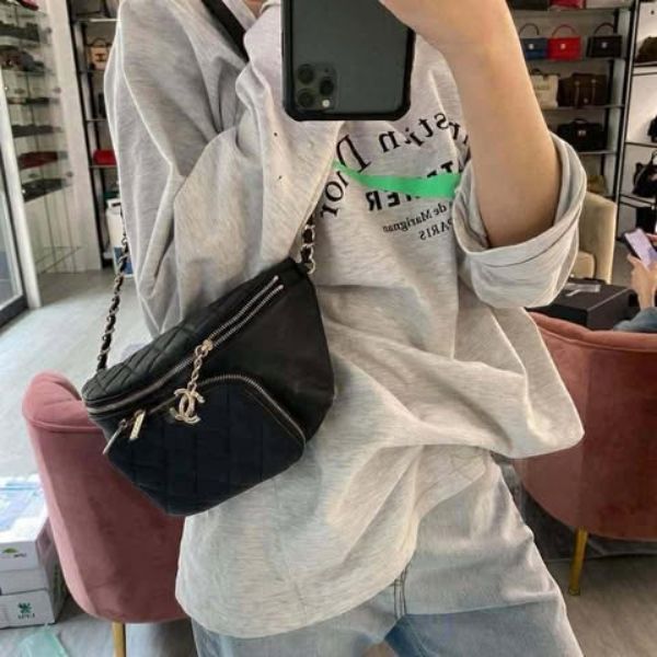 圖片 Chanel 黑金荔枝腰包