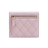圖片 Chanel 粒紋牛皮淡金雙C釦式三折短夾(AP0231-粉)