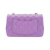 圖片 Chanel 展示品 Mini Flap 菱格羊皮淡金鍊斜背包-20cm(A69900-紫)