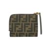 圖片 Fendi Baguette 緹花布FF logo L型零錢袋對開短夾(棕)