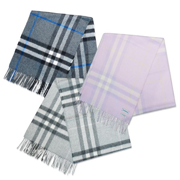 圖片 Burberry 喀什米爾流蘇羊毛格紋圍巾(多色任選)
