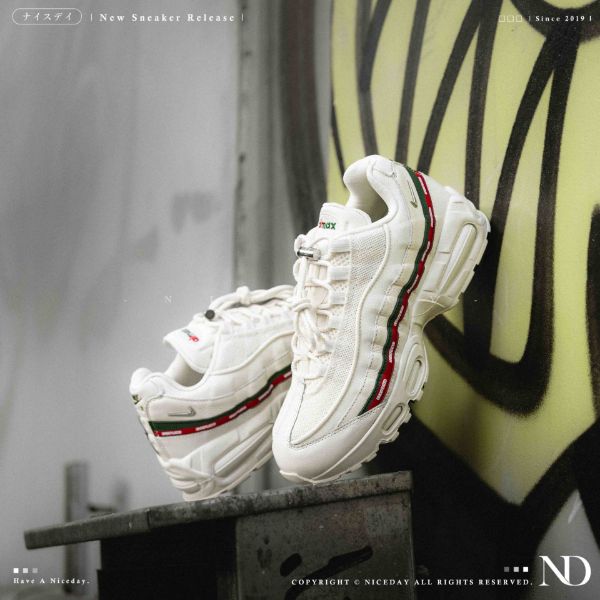NICEDAY 代購 UNDEFEATED x Nike Air Max 95 米白 黑 紅綠 聯名 IB4453