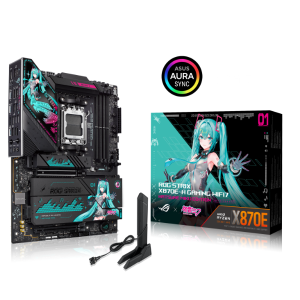 圖片 華碩 ROG Strix X870E-H Gaming WiFi7 Hatsune Miku Edition 初音特別版