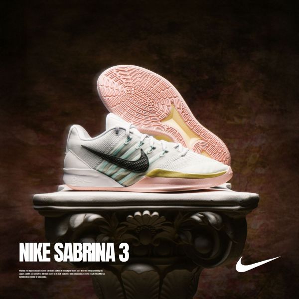 NICEDAY 現貨 NIKE SABRINA 3 Silencer EP XDR 白灰綠 運動 實戰 籃球鞋 HF2882-100