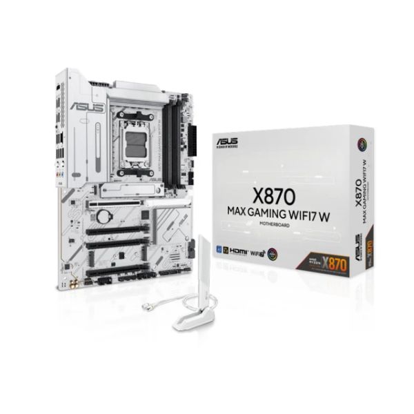 圖片 華碩 X870 MAX GAMING WIFI7 W(ATX/LAN2.5G+Wi-Fi 7/註五年/銀白)12+2+1相