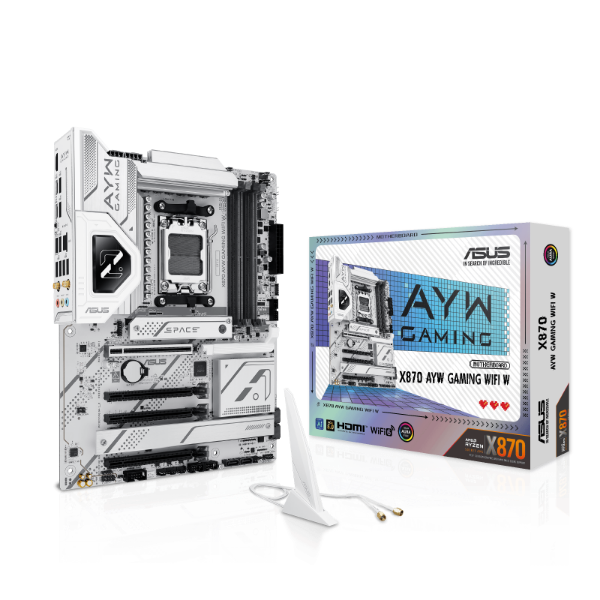 圖片 華碩 X870 AYW GAMING WIFI W(ATX/LAN2.5G+無線/註五年/銀白)12+2+1相