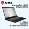 圖片 ⭐️MSI 微星CreatorPro M16 HX C14VIG-075TW(i7-14700HX/32G/1TB SSD/RTX1000 Ada 6G/16吋QHD+/W11)創作者筆電⭐️