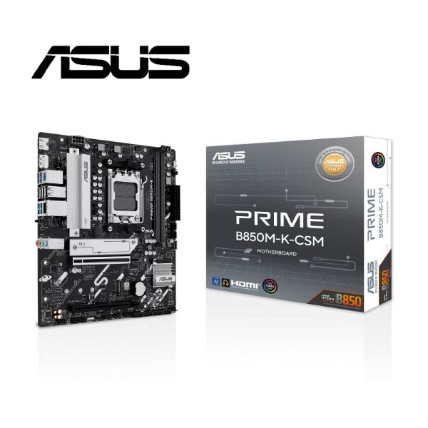 圖片 華碩 PRIME B850M-K-CSM(M-ATX/LAN2.5G/註冊四年保/2DIMM)8+2+1相
