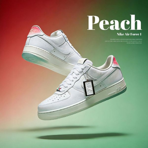 NICEDAY 代購 Nike AIr Force 1 Low Peach 壽桃 桃子 白玉 特殊款 粉 粉白 漸層 DC3287-111