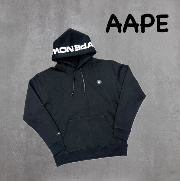 圖片 ［SKR精品服飾］AAPE 猿人小標 新款 素面 長袖帽T C354