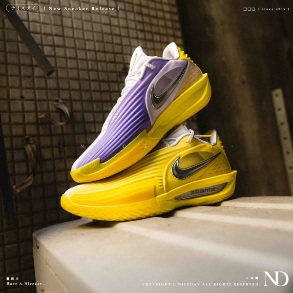 NICEDAY 現貨 Nike G.T. CUT 3 Turbo EP 男鞋 黃 紫 湖人隊 實戰 籃球鞋 HV9919-500