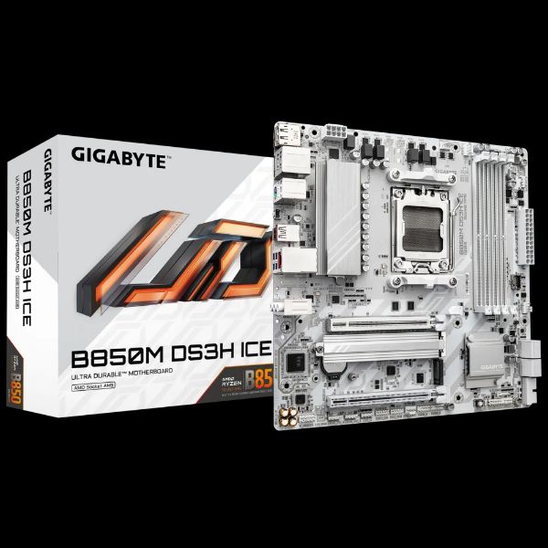 圖片 技嘉 B850M DS3H ICE(M-ATX/LAN2.5G/雪白/註四年)8+2+2相