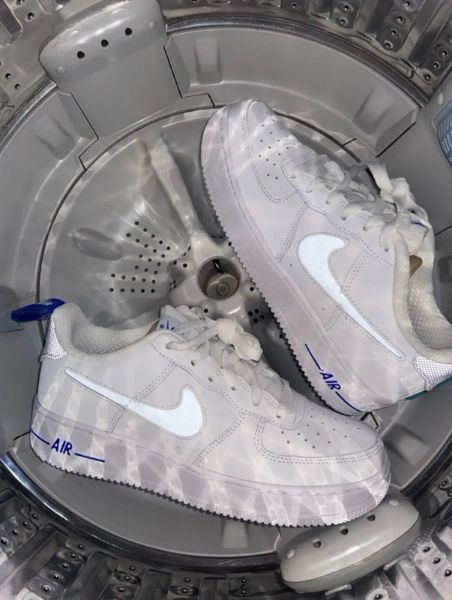 圖片 Nike Air Force 1 AF1 藍莓優格 白藍色 荔枝皮 3M反光 大童款 DD3227-100/預購