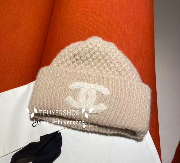 圖片 Chanel 25k 奶茶 菠蘿毛帽 冷帽 針織帽