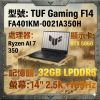 圖片 ⭐️ASUS TUF Gaming A14 FA401KM-0021A350H 御鐵灰 華碩薄邊框軍規電競AI筆電/Ryzen AI 7 350/RTX5060 8G/32GB LPDDR5X/1TB PCIe/14吋 16:10 2.5K 165Hz/W11/含TUF電競滑鼠⭐️
