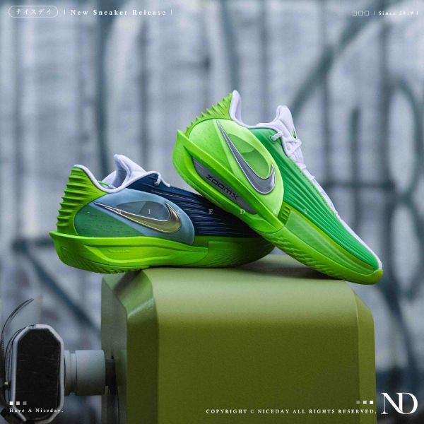 NICEDAY 現貨 Nike G.T. CUT 3 Turbo EP 男鞋 綠 藍 灰熊 明尼蘇達 實戰 籃球鞋 HV9919-301