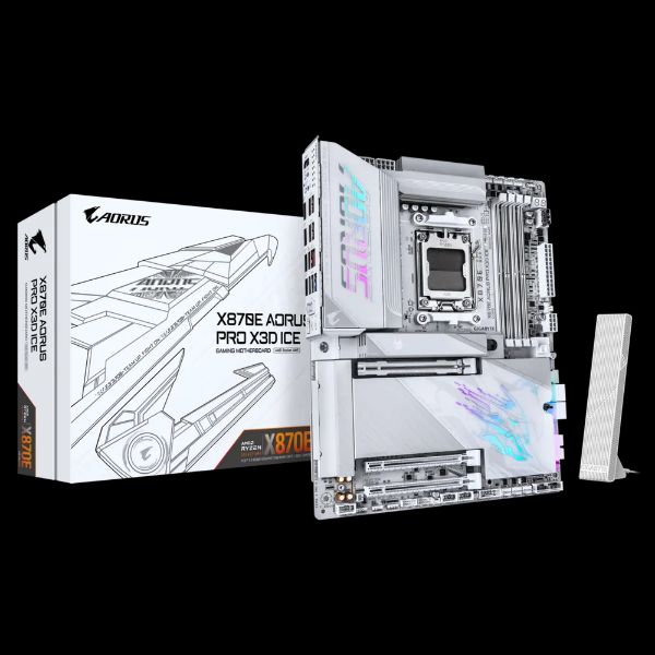 圖片 技嘉 X870E AORUS PRO X3D ICE(冰魄白)(ATX/LAN5G+Wi-Fi 7/註五年)18+2+2相