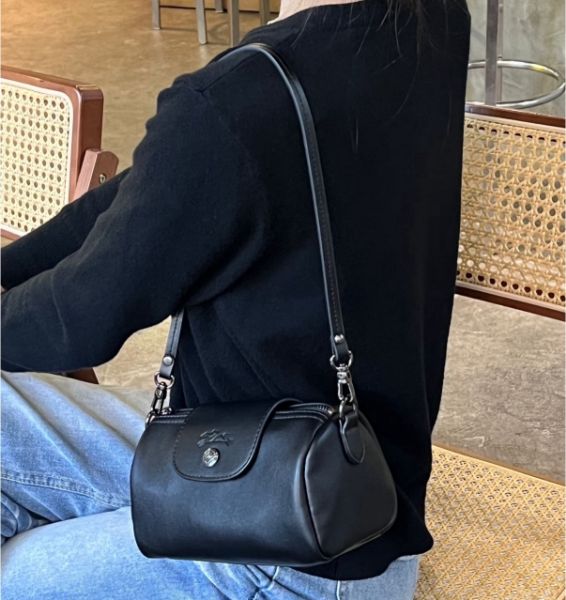 圖片 （現貨）longchamp 圓筒包 黑色