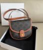 圖片 「M.Y精品」Celine 凱旋門 mini 馬鞍包 經典老花 