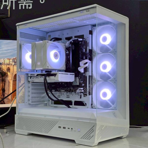 圖片 奶熊13號 INTEL Ultra 5 245K 獨顯 RTX5060 8G 遊戲主機 白色海景房