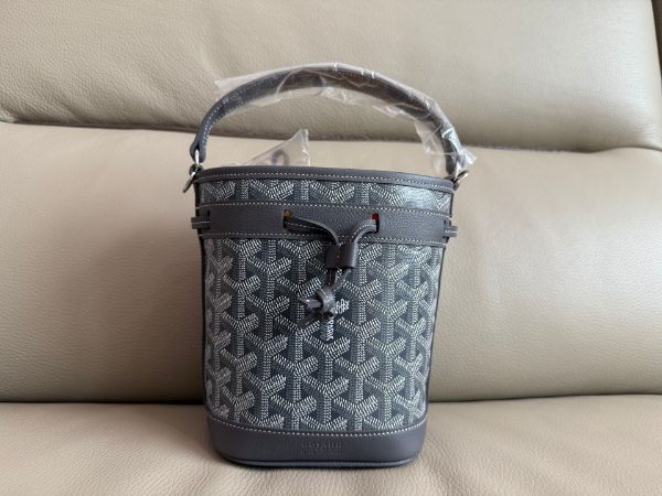 圖片 「M.Y精品」goyard 戈雅 mini水桶包 PetitFlot  經典款灰色