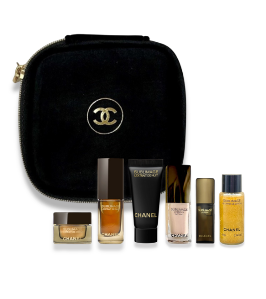 圖片 CHANEL 香奈兒保養 奢華極萃時光迷你禮盒組 附方盒化妝包