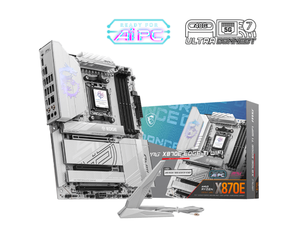 圖片 微星 MPG X870E EDGE TI WIFI(ATX/銀白/LAN 5G+Wi-Fi 7/註五年)14+2+1相