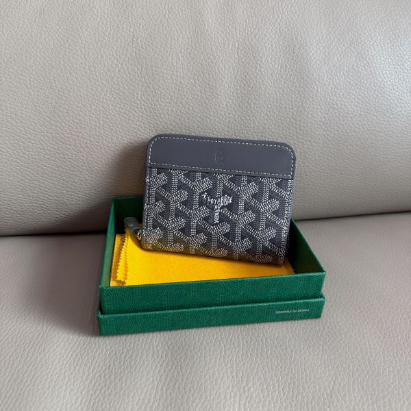 圖片 「M.Y精品」 goyard 經典大ㄇ拉 拉鏈錢包 灰 送禮可🎁