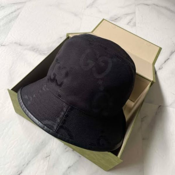 圖片 Gucci黑色暗紋老花漁夫帽