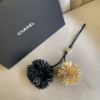 圖片 Chanel 26x 聖誕系列 黑金全皮花花吊飾