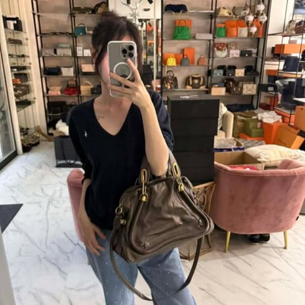 圖片 Chole paraty巧克力色牛皮包