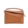 圖片 Loewe Large Puzzle 牛皮銀釦手提兩用包(棕)