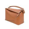 圖片 Loewe Large Puzzle 牛皮銀釦手提兩用包(棕)