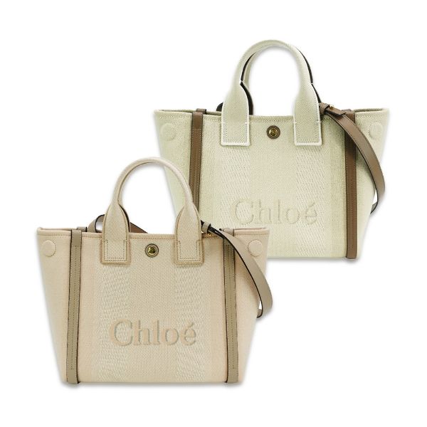 圖片 Chloe Carry 帆布刺繡logo兩用托特包-小(多色)