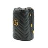 圖片 Gucci GG Marmont 牛皮金鍊斜背迷你水桶包(575163-黑)