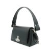 圖片 Vivienne Westwood 星球銀logo荔枝皮鏈帶兩用肩背包-中(黑)