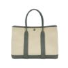 圖片 Hermes Garden Party 30 帆布手提花園包(8F錫器灰/米白)