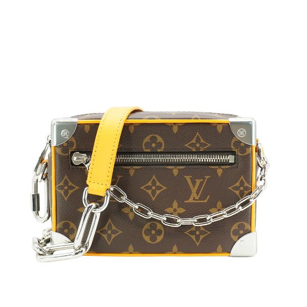圖片 Louis Vuitton 展示品 Mini Soft Trunk 帆布印花拉鍊斜背包(M12767-咖)