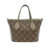 圖片 Louis Vuitton Neverfull BB 帆布拚牛皮雙面手提斜背包(M12109-灰)
