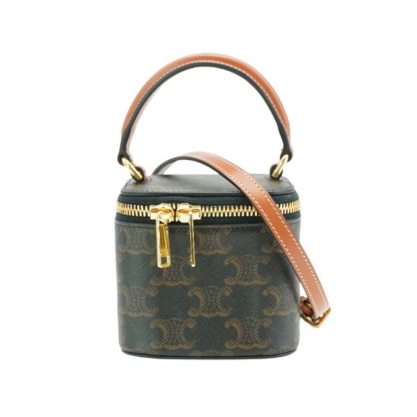 圖片 Celine 標誌印花迷你化妝包(棕褐色)