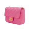 圖片 Chanel 菱格羊皮霧金愛心鏈帶方胖斜背包-17cm(AS1786-桃紅)