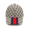 圖片 Gucci 經典雙G logo帆布紅藍線棒球帽#S(藍)