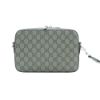 圖片 Gucci 展示品  GG Supreme帆布拉鍊斜背相機包(699439-灰)