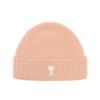 圖片 AMI PARIS 品牌LOGO 羊駝混紡毛帽 粉色 - UBO005KN0135 6807
